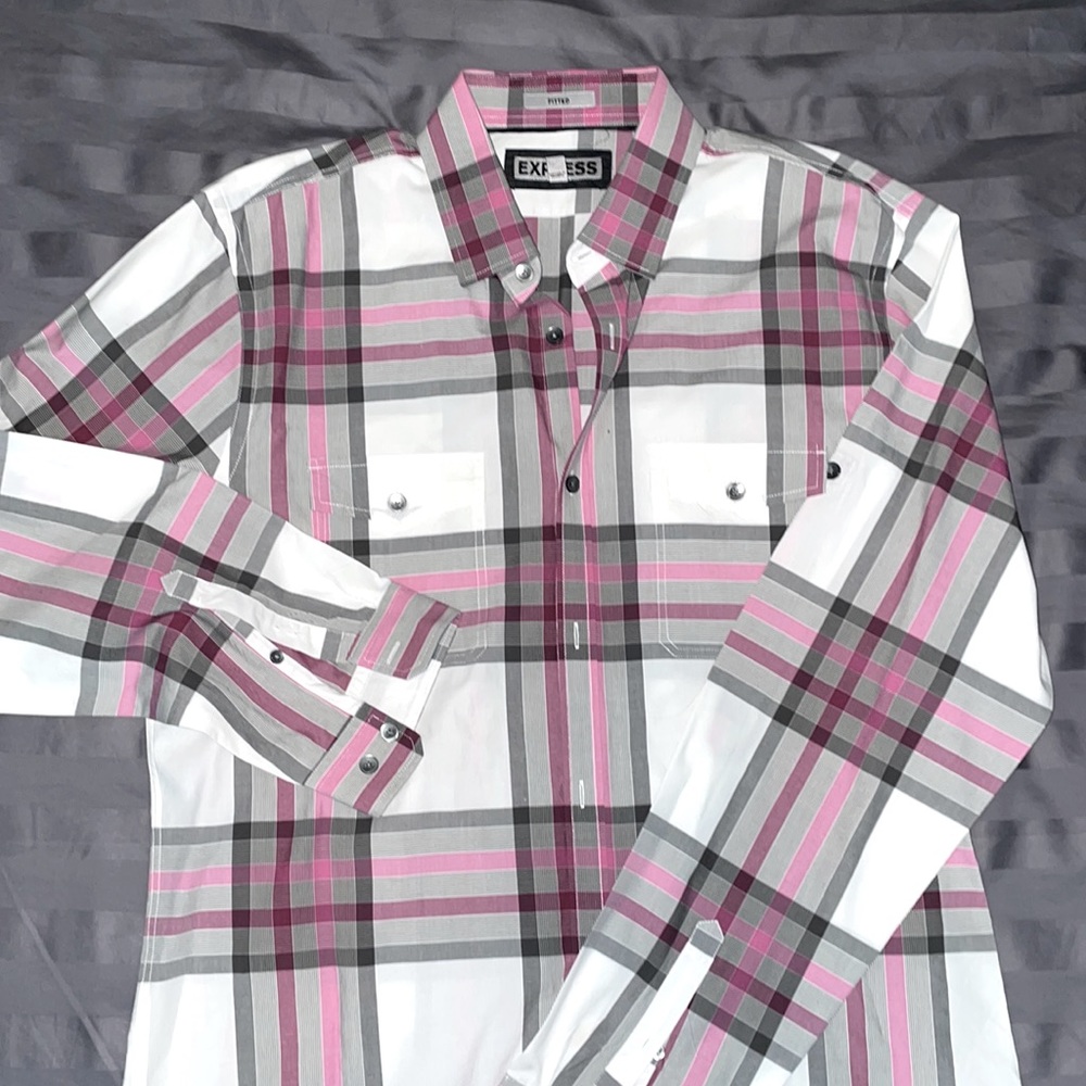 Men’s Express Size L (16-16 1/2) Button down shirt